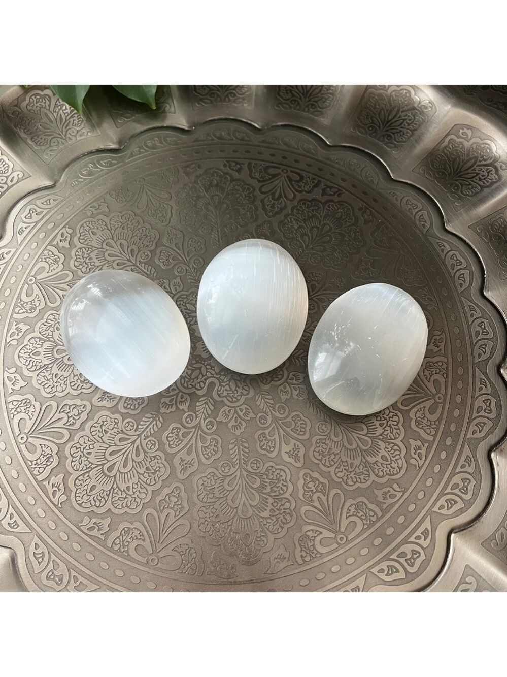 Large Selenite Palm Stone - Picture 3 of 6